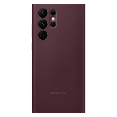 Samsung Clear View Cover for Galaxy S22 Ultra - Burgundy